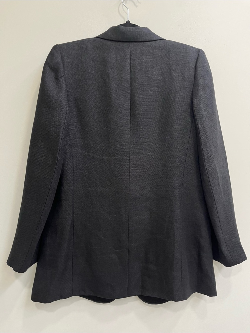 Emerson Fry Wingtip Black Linen Silk Blazer Size 10 - Picture 3 of 10